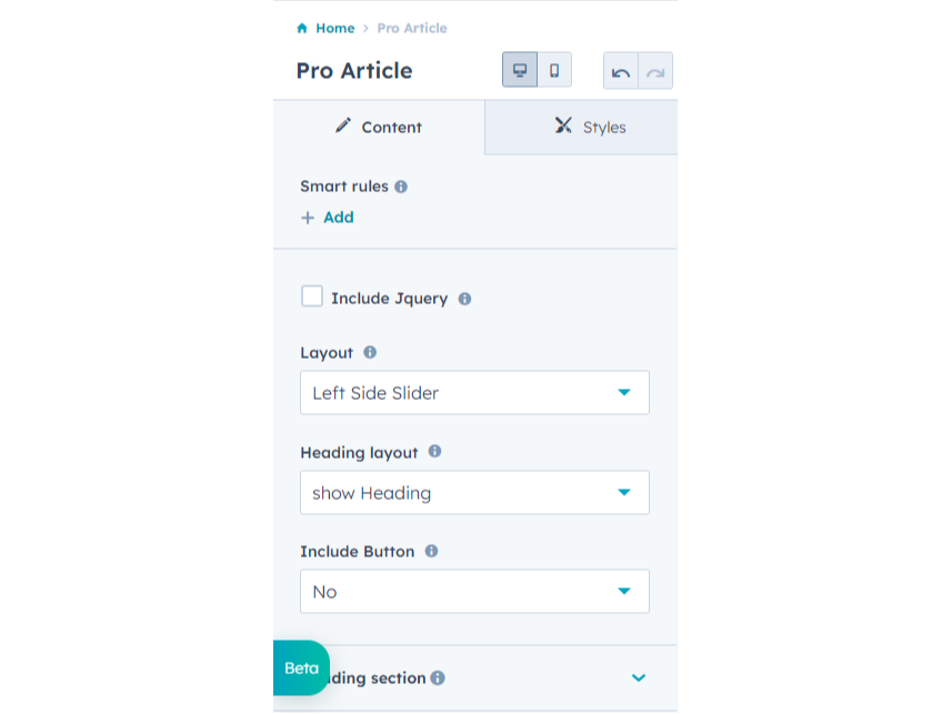 Image Swipe and Text Block