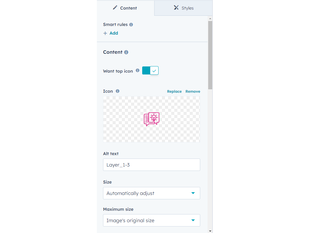 Easily change module content