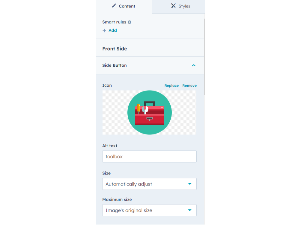 Easily change module content