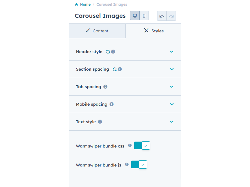 Easily change module style