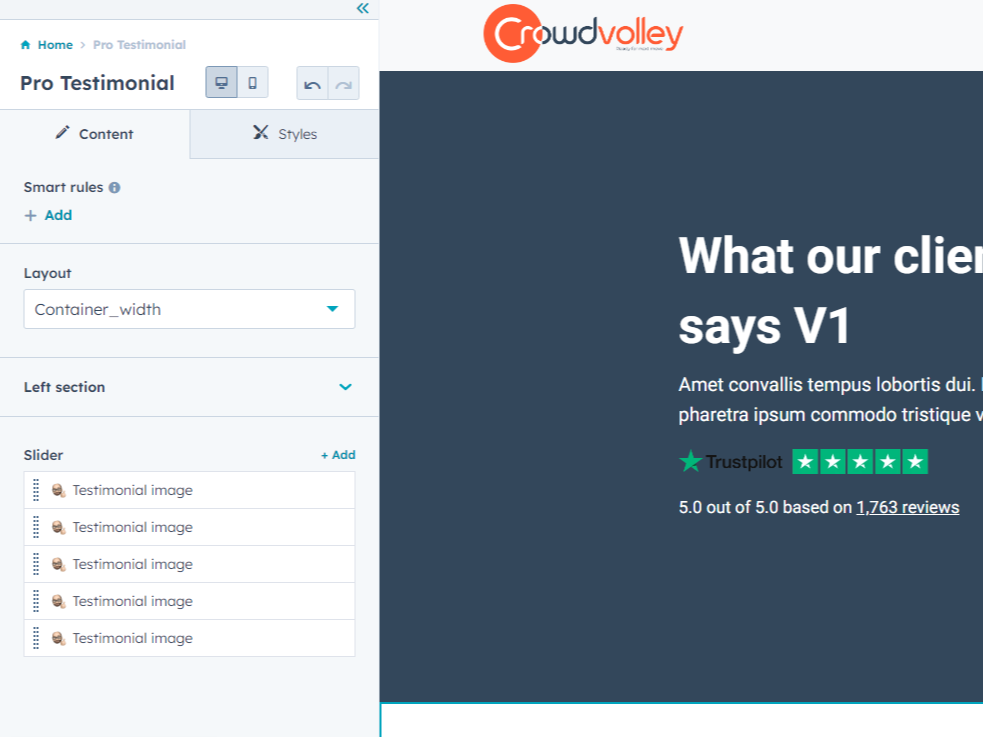 Easily change variation