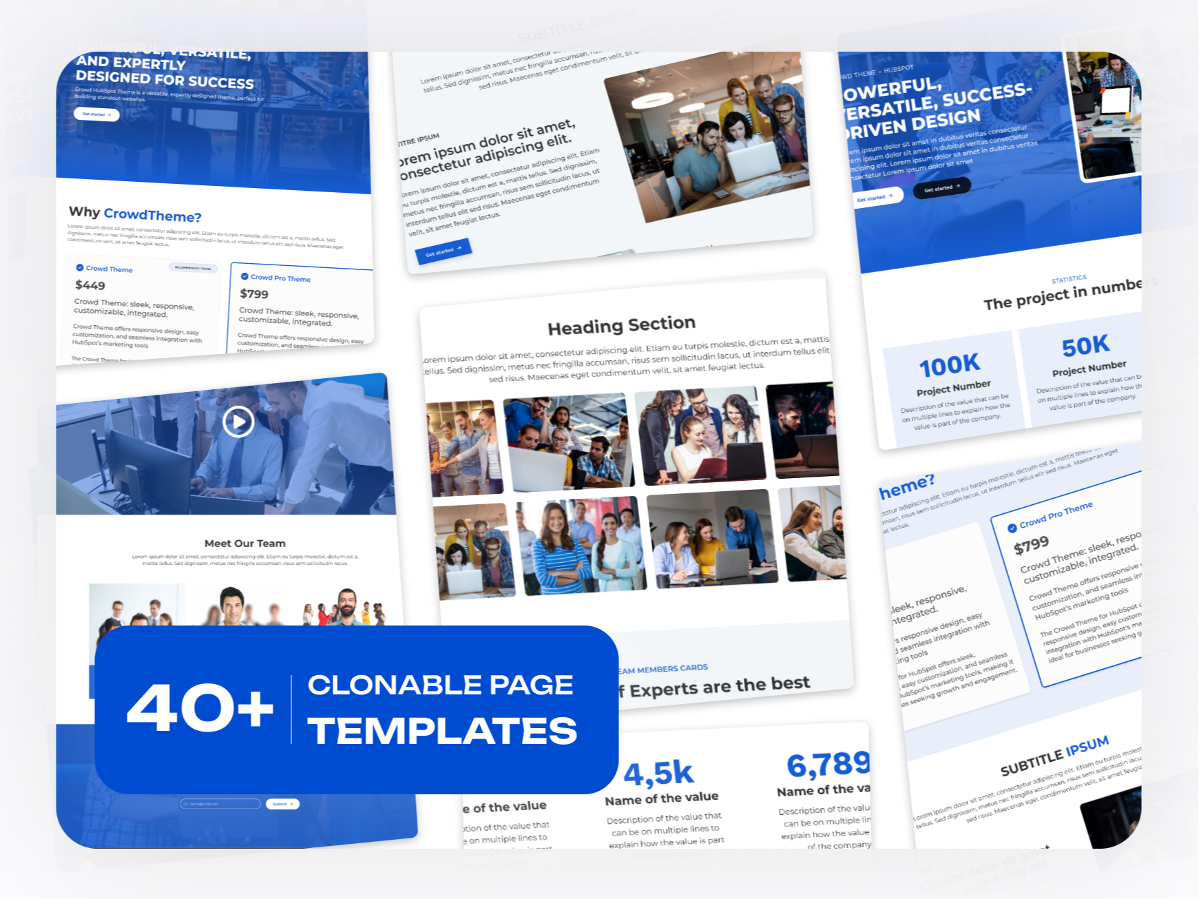 40+ Fully Customizable Templates Included