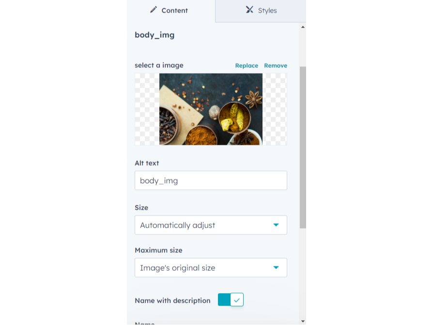 Easily change module content