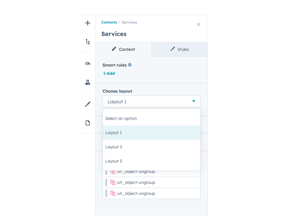 Multiple Layout Options