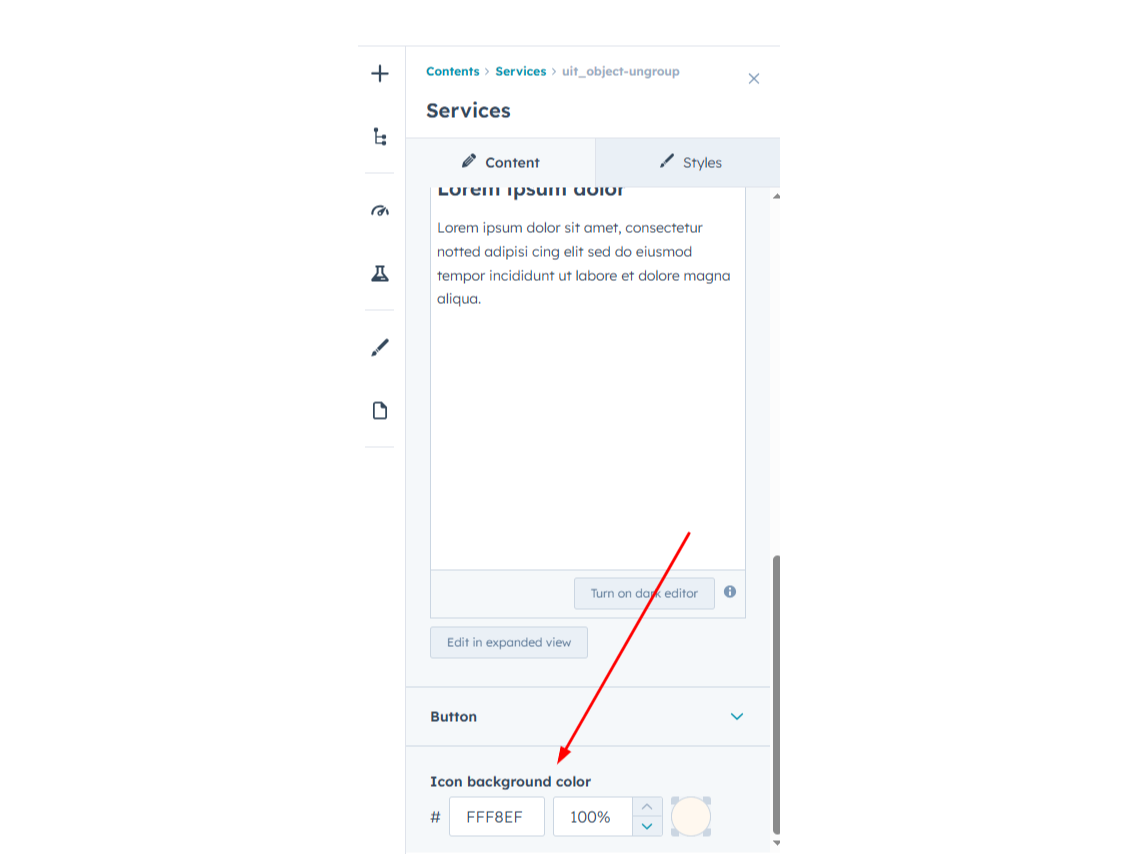 Individual Icon Styling