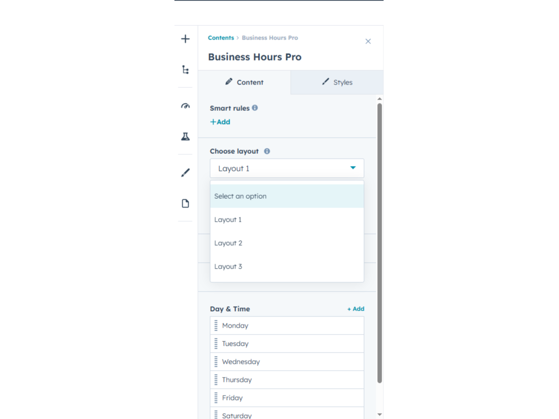 Multiple Layout Options