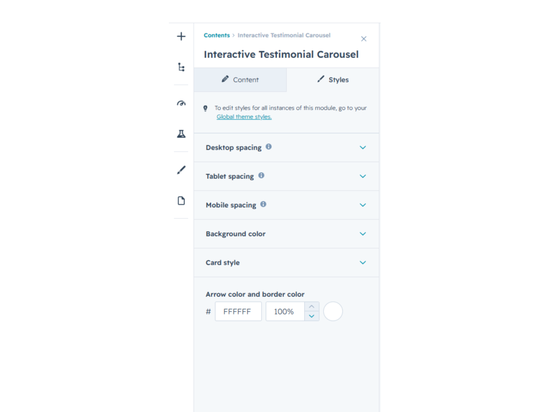 Customizable Styling & Responsive Spacing Controls