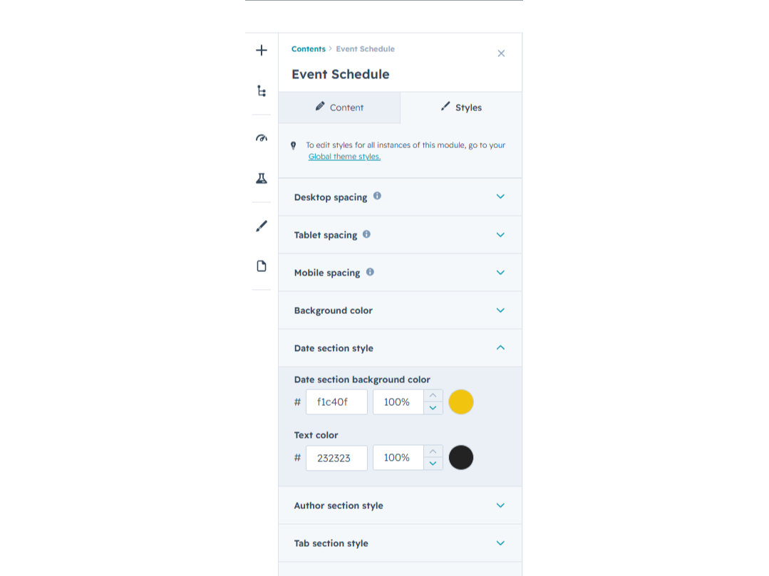 Design Customization Controls
