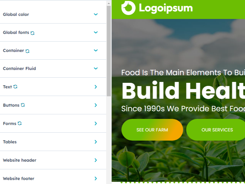 Powerful Theme Settings, 100% Drag & Drop.
