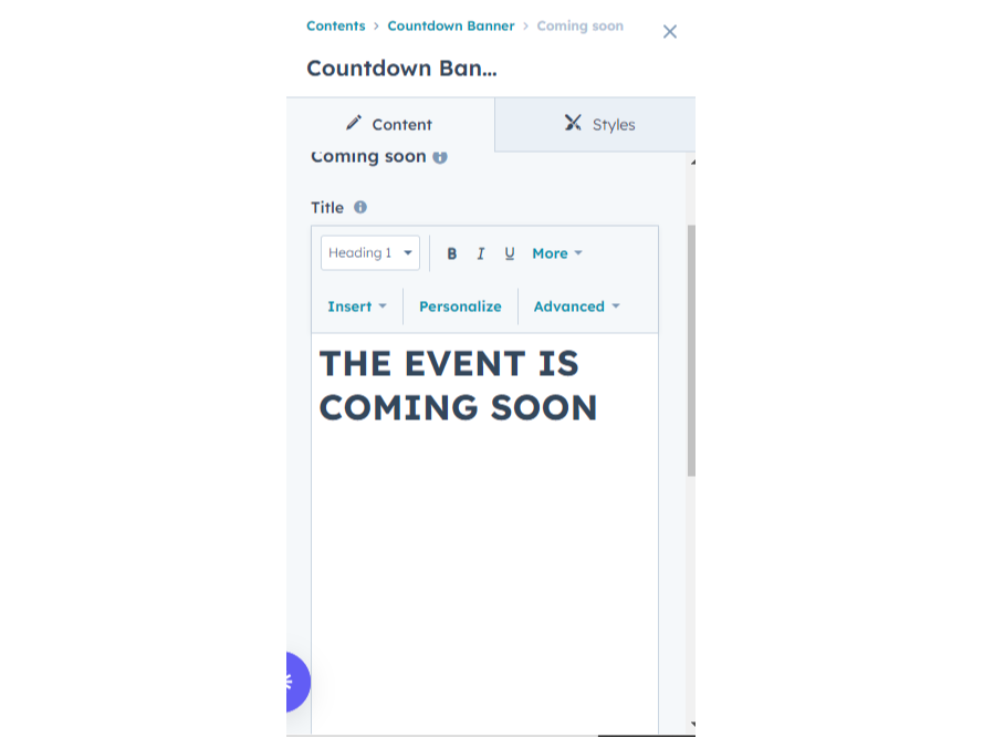 Easily change module content.