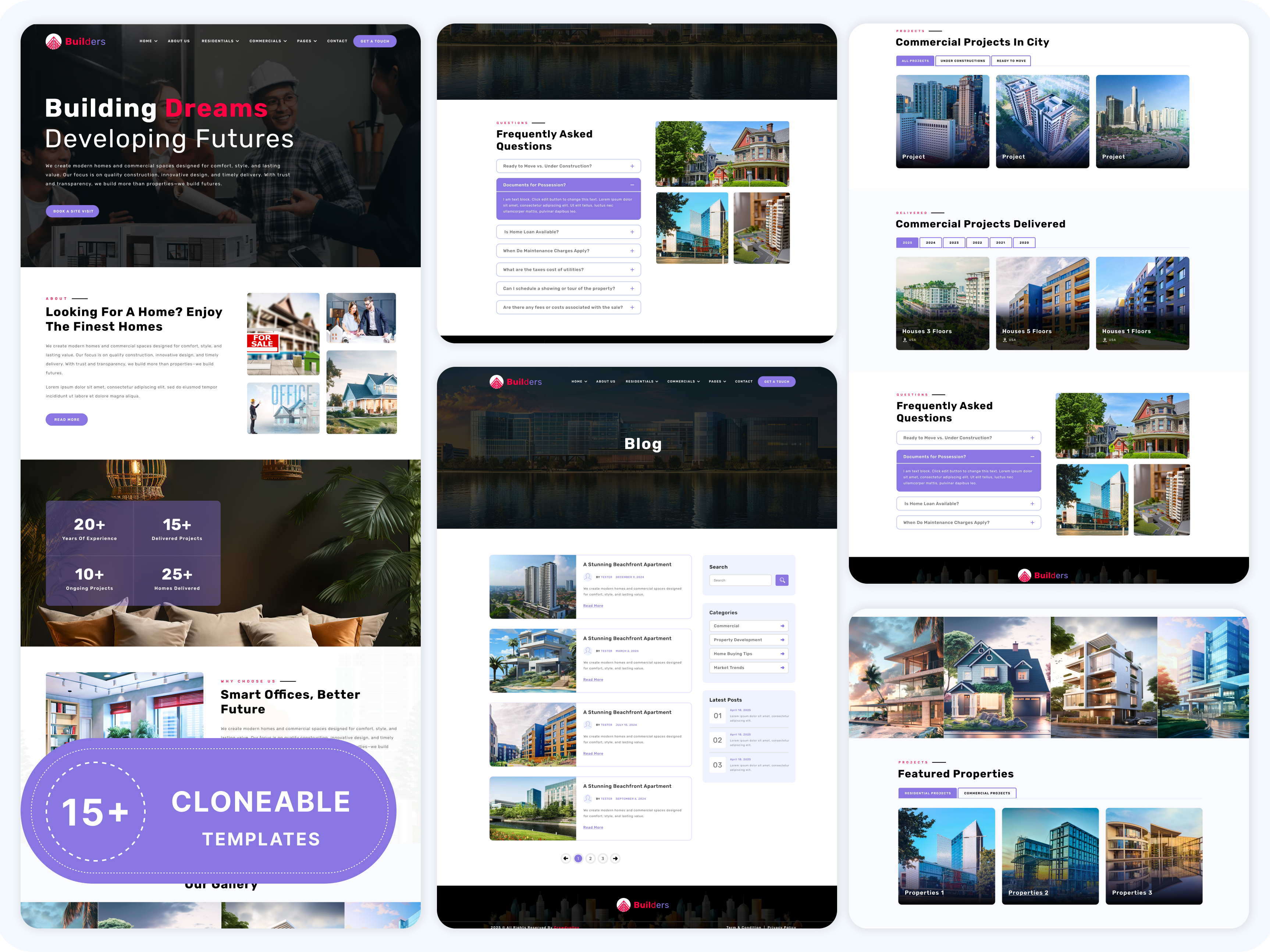 15+ Fully Customizable Templates Included