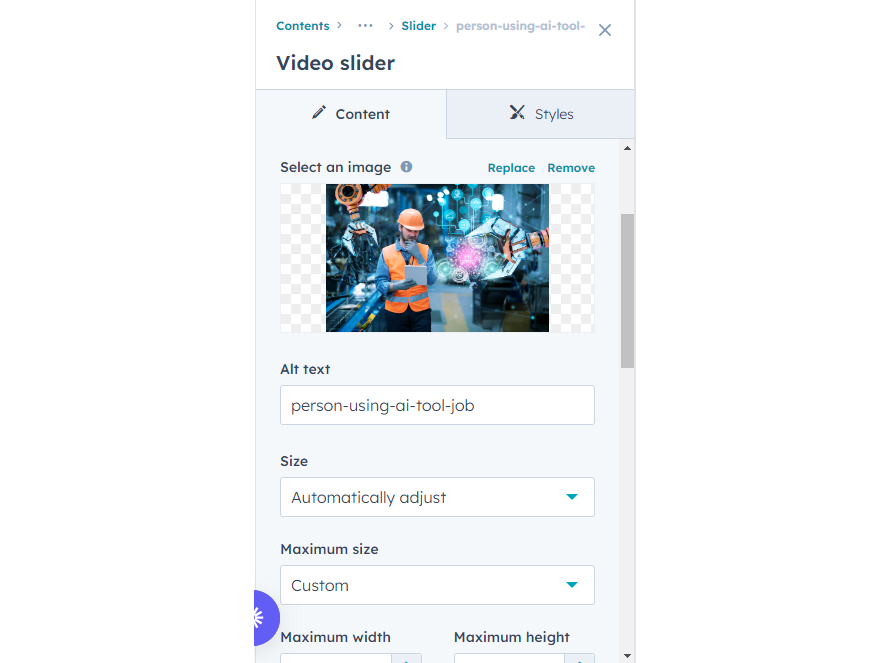 Easily change module content