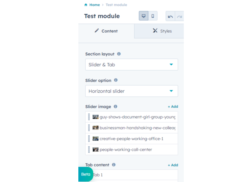 Loop feature in the module