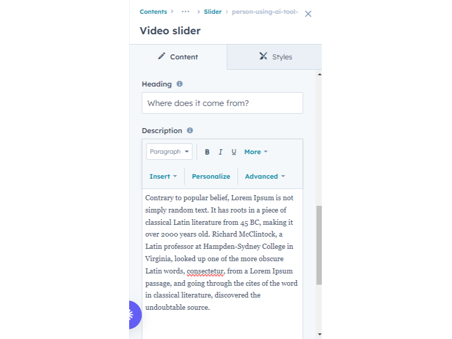 Loop feature in the module